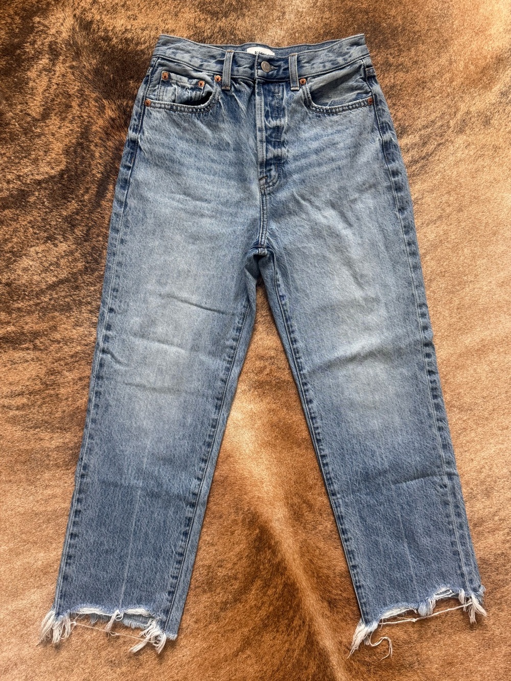 Pistola High-Rise Raw Hem Jeans - size 26